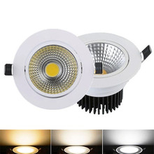 Dimmable LED Downlight 5W/7W/9W/15W COB Downlight AC85-265V Luz LED iluminación interior 2024 - compra barato