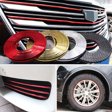 Tira de moldura decorativa para parachoques de coche, anillo de protección para cubo de rueda, rejilla adhesiva de impacto, accesorios para coche, 4M/8M 2024 - compra barato