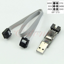USB ISP 5V USBasp AVR Programmer ATMEGA8 ATMEGA128+6PIN Wire Support For Win7  Drop Shipping 2024 - buy cheap
