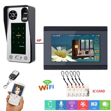 7 Polegada TFT Monitor Sem Fio WI-FI Cartão IC/Senha/Fingerprint Controle de Acesso Da Porta de Vídeo Telefone 2024 - compre barato