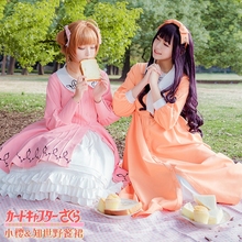 New Cardcaptor Sakura Cosplay Costume Kinomoto Sakura/Daidouji Tomoyo Cosplay Pink Dress Halloween Adult Costumes for Women 2024 - buy cheap