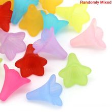 DoreenBeads Retail Mixed Lily Flower Frosted Acrylic Beads 22x21mm,sold per pack of 50 2024 - buy cheap