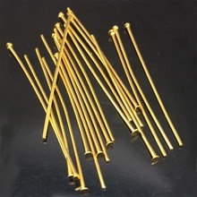 Pinos de cabeça de aço inoxidável banhado a ouro 200, para fazer joias, tamanhos 1.57-40mm 2024 - compre barato