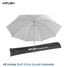 Hpusn 46 "116cm de alta qualidade speedlite estúdio flash macio translúcido branco guarda-chuva para câmera slr photo studio acessórios 2024 - compre barato