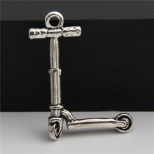 20pcs  Silver Color 3D Kick Scooter Charms Pendant Handmade Jewelry Accessoties A2841 2024 - buy cheap