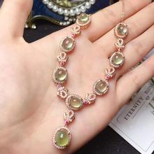 grape green prehnite gemstone necklace silver fine jewelry real natural gem grape color women party banquet anniversary gift 2024 - buy cheap