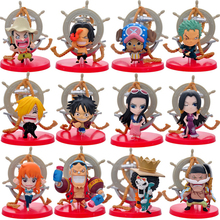 Figura de acción de One Piece The New World, Luffy, Nami, Robin, Chopper Solo, Sanji, Boa, hanpolla, modelo coleccionable de PVC, 12 Uds. 2024 - compra barato