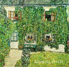 Pinturas de paisajes de Gustav Klimt, arte de lienzo pintado a mano de alta calidad, forstäus en Weissenbach am Attersee 2024 - compra barato