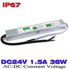 Waterproof ip67 Switching Power Supply DC 24V 1.5A 36W Driver Transformer AC100V-240V AC-DC SMPS For outdoor LED Strip Lights 2024 - buy cheap