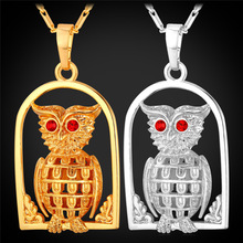Owl Charms Necklace & Pendant For Women Men Gift Trendy New Hip Hop Style Jewelry Gold Color Animal P1570 2024 - buy cheap