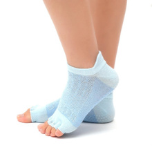 New Women Cotton Sports Yoga Socks Jacquard Slip Open Toe Breathable Five Finger Socks Ladies Pilates Socks 2024 - купить недорого