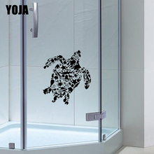 YOJA 27x24CM Home Decor Creative Fun Turtle Bathroom Decal Room Wall Sticker G2-0422 2024 - buy cheap