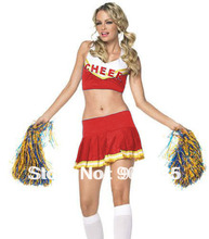 FREE SHIPPING Girls Cheerleader Uniform School Girl Costume Full Outfits Fancy Dress Costume 2024 - buy cheap
