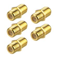 LBSC  (5-Pack) Gold Plated F-Type Coaxial RG6 Connector,Cable Extension Adapter 2024 - buy cheap