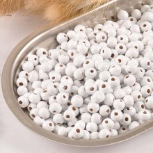 White Natural Wooden Round Ball Spacer Beads For Jewelry Making 6mm 500Pcs MT0223X 2024 - buy cheap