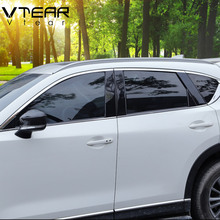 Vtear-pegatina decorativa para ventana Subaru Forester BC pillar, embellecedor negro brillante, accesorios de cubierta de superficie de espejo antiarañazos 2024 - compra barato