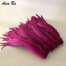 500pcs Hot Pink Dyed 40-45cm 16-18inch Rooster Tail Feather for All Saint's Day Garment Accessorie Ornament 19 colors available 2024 - buy cheap