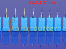 10pcs/lot HQ Corn PCB milling bits end mill, Cutting Engraving CNC router bits PCB Mould plastic 3.175*2*10mm 2024 - buy cheap