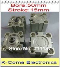 Cilindro neumático SDA, 50x15, diámetro de 50mm, 15mm, carrera, tipo Airtac, compacto, 50-15 2024 - compra barato
