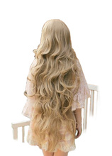 Quelxcaiw-peruca longa ondulada loira, 100 cm, super longa, resistente ao calor, para cosplay 2024 - compre barato