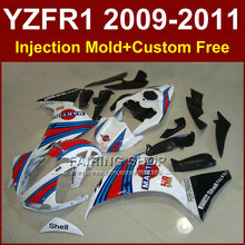 MARTINI white body parts for YAMAHA fairings YZFR1 2009 2010 2011 Injection mold YZFR1 09 10 11 12 R1 bodywork YZF1000 R1+7Gifts 2024 - buy cheap