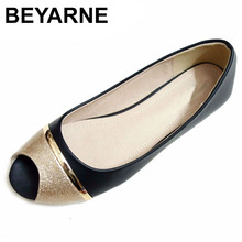 BEYARNE-zapatos PeepToe para mujer, zapatillas femeninas de suela plana, a la moda, de oficina, de verano, de talla grande 35-43, E429 2024 - compra barato