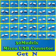 30Models 300PCS Micro USB Jack 5P 5Pin Micro USB Connector for Samsung HTC Lenovo ZTE Phone Tablet PC USB Tail Charging Socket 2024 - buy cheap