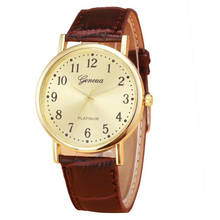 Часы наручные мужские/женские кварцевые с кожаным ремешком, в стиле ретро 2024 - купить недорого