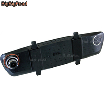 BigBigRoad-Cámara de salpicadero DVR para coche, grabadora de vídeo con pantalla azul, espejo retrovisor, lente Dual, para Benz W203, W204, W211, GLA, CLA 2024 - compra barato