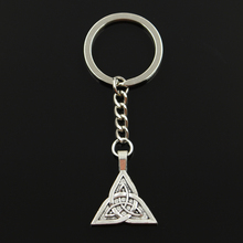 Fashion 30mm Key Ring Metal Key Chain Keychain Jewelry Antique Bronze Silver Color Plated Amulet Celtic Knot 28x24mm Pendant 2024 - buy cheap