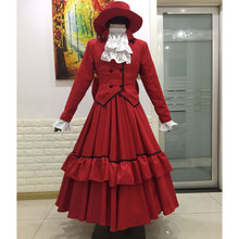 Black Butler Angelina Dares Cosplay Costume Madam Red Halloween dress 2024 - buy cheap