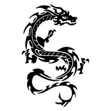 16.3*25CM Chinese Traditional Dragon Classic Car Stickers Lucky Animal Vinyl Car Decals Black/Silver C9-1333 2024 - buy cheap