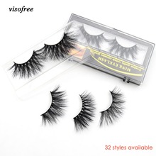Visofree 27mm Lashes 3D Mink Eyelashes 25mm 5D Eyelashes Full Strip Lashes Handmade cruelly-free Mink False Eyelashes Makeup 2024 - buy cheap
