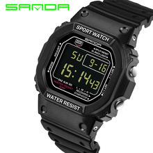 Top Quality Brand SANDA Watch Men Women Ultra Thin Digital LED Clock Male Sport watch Women Relogio Masculino Montre femme 2024 - buy cheap