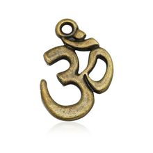 20pcs Antique Bronze Yoga Symbol Charms Pendant 19*13.5mm, Eco-friendly Alloy OM Mantra Charm 2024 - buy cheap