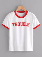 Женская футболка с принтом Tumblr, красная хлопковая Футболка с буквенным принтом, топы, пуловеры 2024 - купить недорого