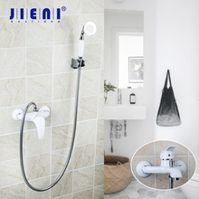 JIENI White Painting Bathroom Shower Faucets Bathtub Faucet Mixer Tap With Hand Shower Head Shower Faucet Sets 2024 - buy cheap