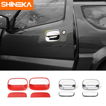 Shineka adesivo decorativo para maçaneta de porta, decoração de automóveis, ar livre, para suzuki jimny 2007 + 2024 - compre barato