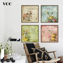 4Pcs/Set Flowers Prints Art Canvas,Wall Art Canvas Painting Picture,Wall Pictures For Living Room Cuadros Decoration,Home Decor 2024 - buy cheap