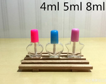 Mini jarra de plástico transparente, 50 peças 4 5 8 10 ml frasco de pincel de lábio de brilho labial recipiente cosmético frete grátis 2024 - compre barato