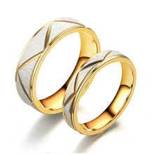 Обручальные кольца Maxmoon для любви, матовое покрытие из нержавеющей стали, золотой цвет, Подарок на годовщину, подарок для влюбленных пар 2024 - купить недорого