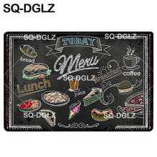 [SQ-DGLZ] New Today Menu Tin Sign coffee Shop Wall Decor Restaurant Metal Crafts Painting Plaques Bathroom Rules Art Poster 2024 - buy cheap