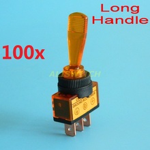 100pcs/lot SPST Yellow Lamp led Car Toggle Switch ASW-13D On Off 12V DC 20A Illuminated Rocker Switches 3P ON/OFF ON-OFF 12vdc 2024 - buy cheap