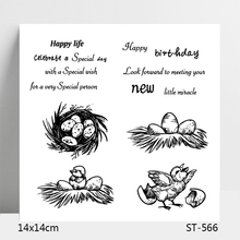 AZSG Happy Birthday / New Life Clear Stamps For DIY Scrapbooking/Card Making/Album Decorative Silicone Stamp Crafts 2024 - buy cheap