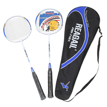 Conjunto de raquete de badminton em alumínio, raquete leve para treinamento, com bolsa de transporte, equipamento esportivo 2024 - compre barato