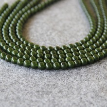 6mm Natural Green Chalcedony Beads Round Shape Stone Loose Beads For Necklace Bracelet 15inch Jewelry Making Design Wholesale 2024 - buy cheap