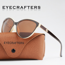 Женские солнцезащитные очки кошачий глаз, брендовые дизайнерские поляризационные очки, большие размеры 2024 - купить недорого