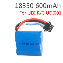 Batería Lipo de 3,7 V, 600mAh, 18350 para UDI R/C UDI001 UDI011 Venom Speed Boat, batería de repuesto de SM-4P de iones de litio de 3,7 V y 600mAh 2024 - compra barato