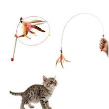Высокое качество, игрушка для кошек, милый дизайн, палочка-тучнилка с перьями, пластиковая игрушка для кошек, разные товары для домашних животных, бесплатная доставка 2024 - купить недорого
