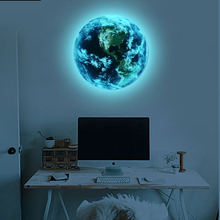 Горячая Распродажа, 1 шт., новинка, светящаяся 3d-наклейка на стену с рисунком голубого света «Земля» для детских комнат, спальни, настенное украшение для дома, гостиной 2024 - купить недорого